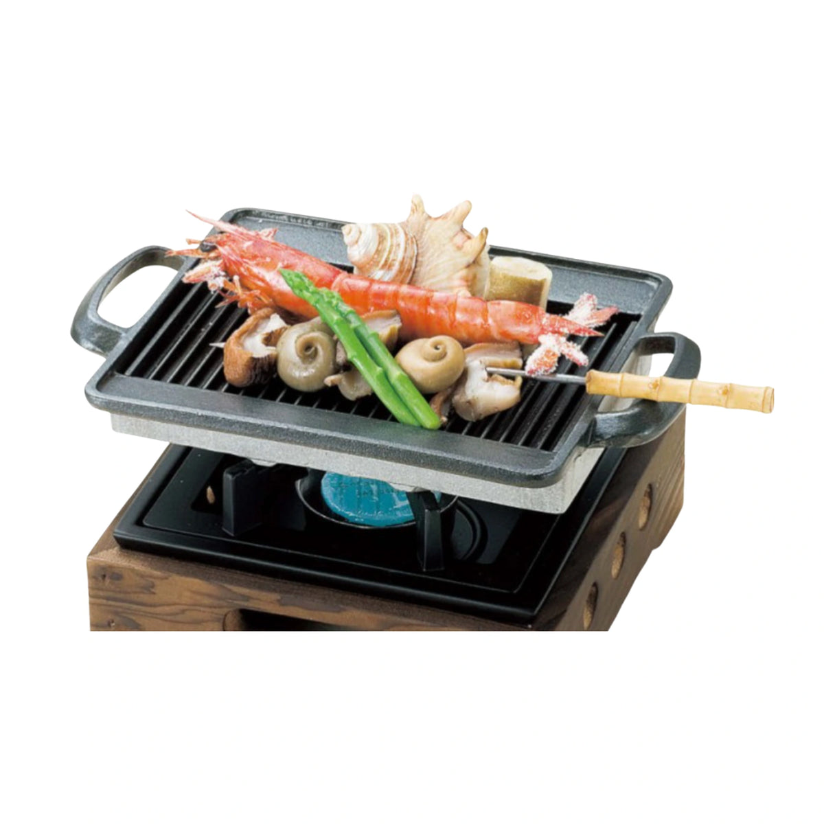 焼物プレート さざ波(角)小(M10-549)