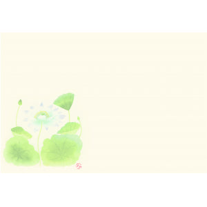 尺3紙マット(オールシーズン柄有) 蓮（オールシーズン）（品番 86-010-12）